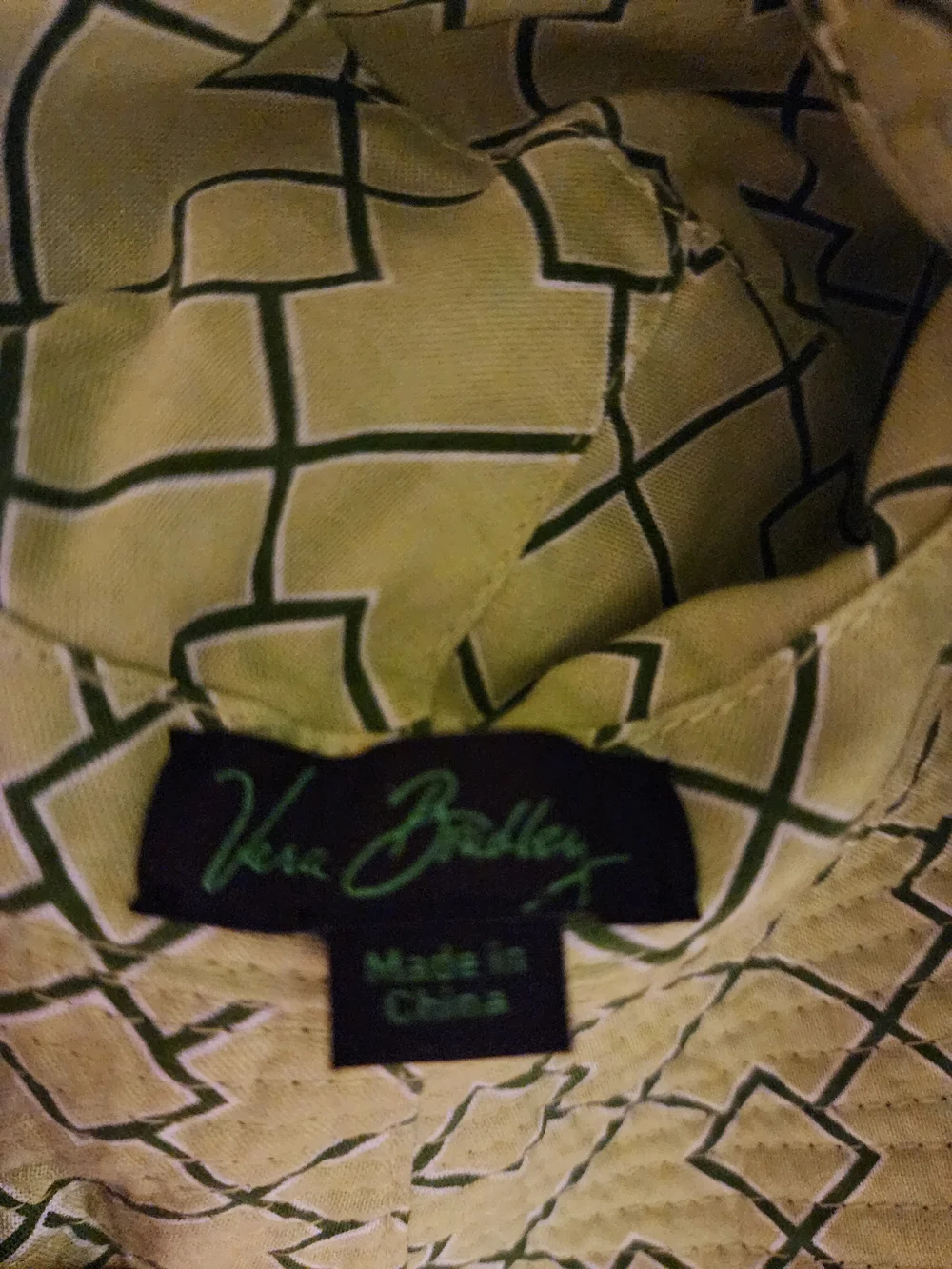 Vera Bradley Black Floral Bucket Hat with Pink and Green Accents